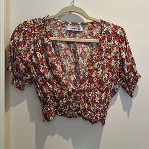 Faithful the brand X revolve first light top in red vionette floral